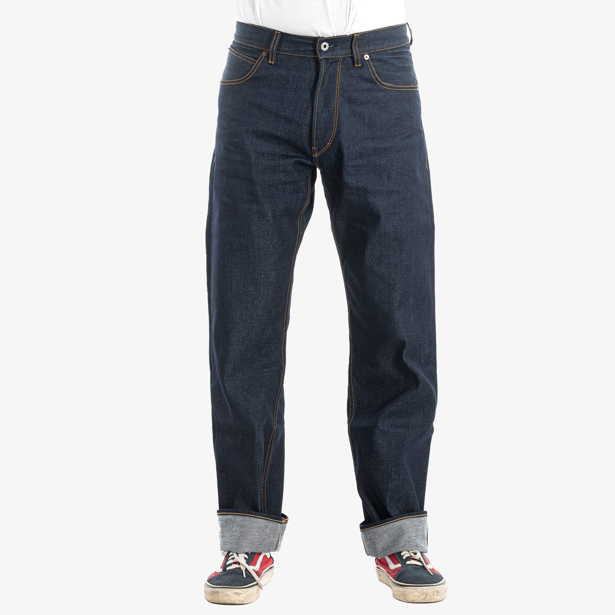 P09 IT128 - 5 Pockets JEANS LOOSE FIT, wide straight leg 13 oz