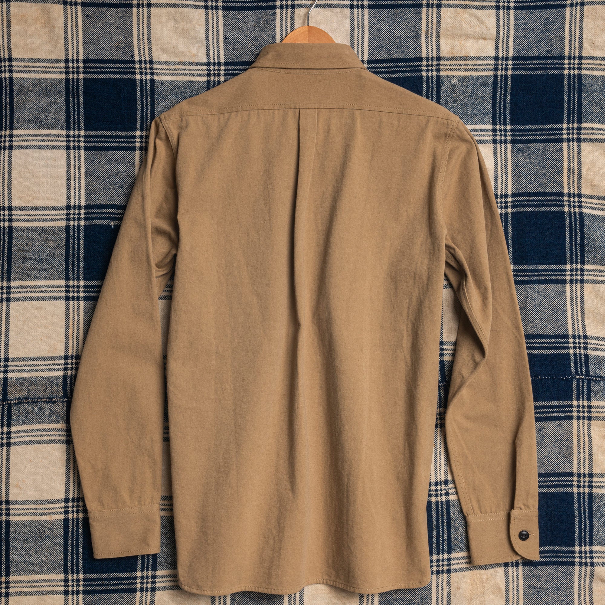 Heavyweight Cotton Men's Shirt in Beige- Rugged Rangewear Style