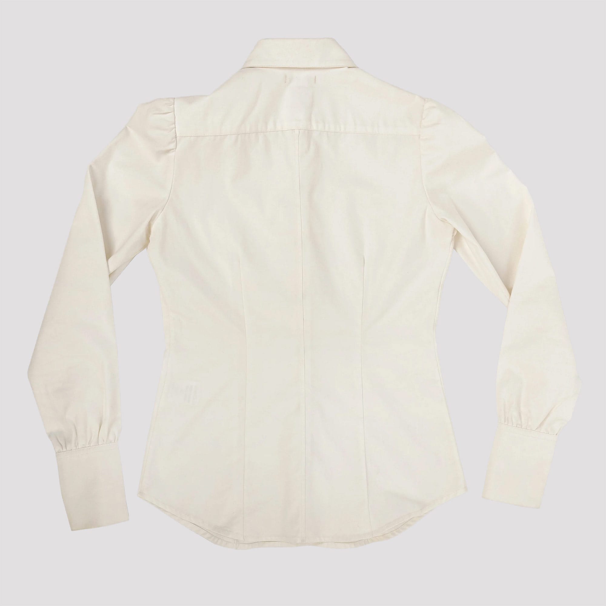 White shirt on a light gray background