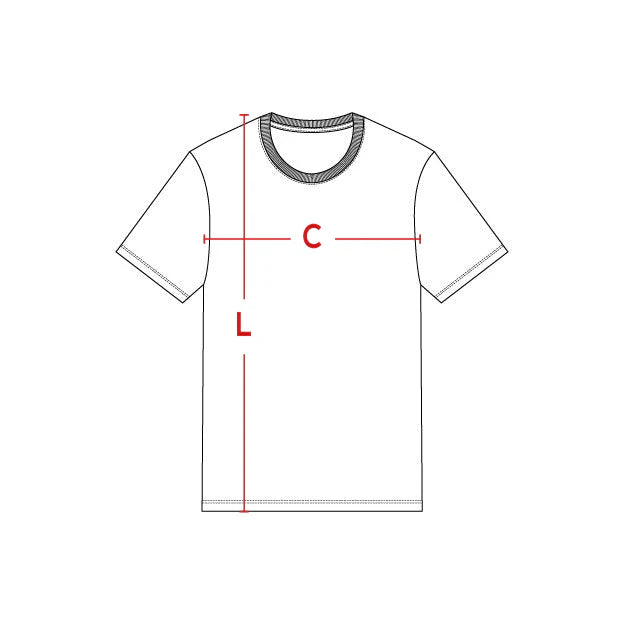 Guida alle taglie Embroidery Cali T-Shirt